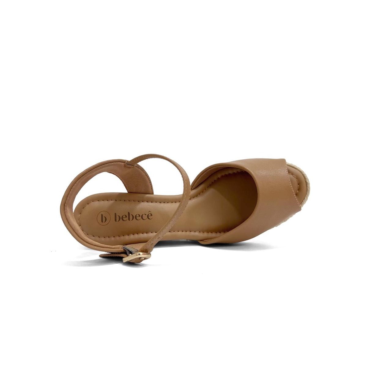 Sandália Bebecê Feminina Anabela T5828-181 Mocha