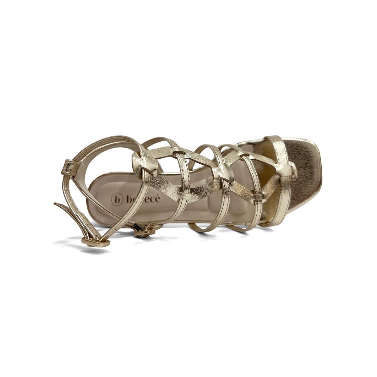 Sandália Bebecê Feminina Rasteira T2547-042 Dourado Sandália Bebecê Feminina Rasteira T2547-042 Dourado