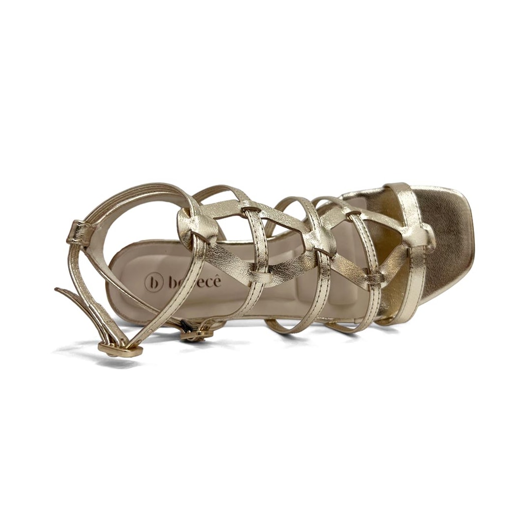 Sandália Bebecê Feminina Rasteira T2547-042 Dourado Sandália Bebecê Feminina Rasteira T2547-042 Dourado
