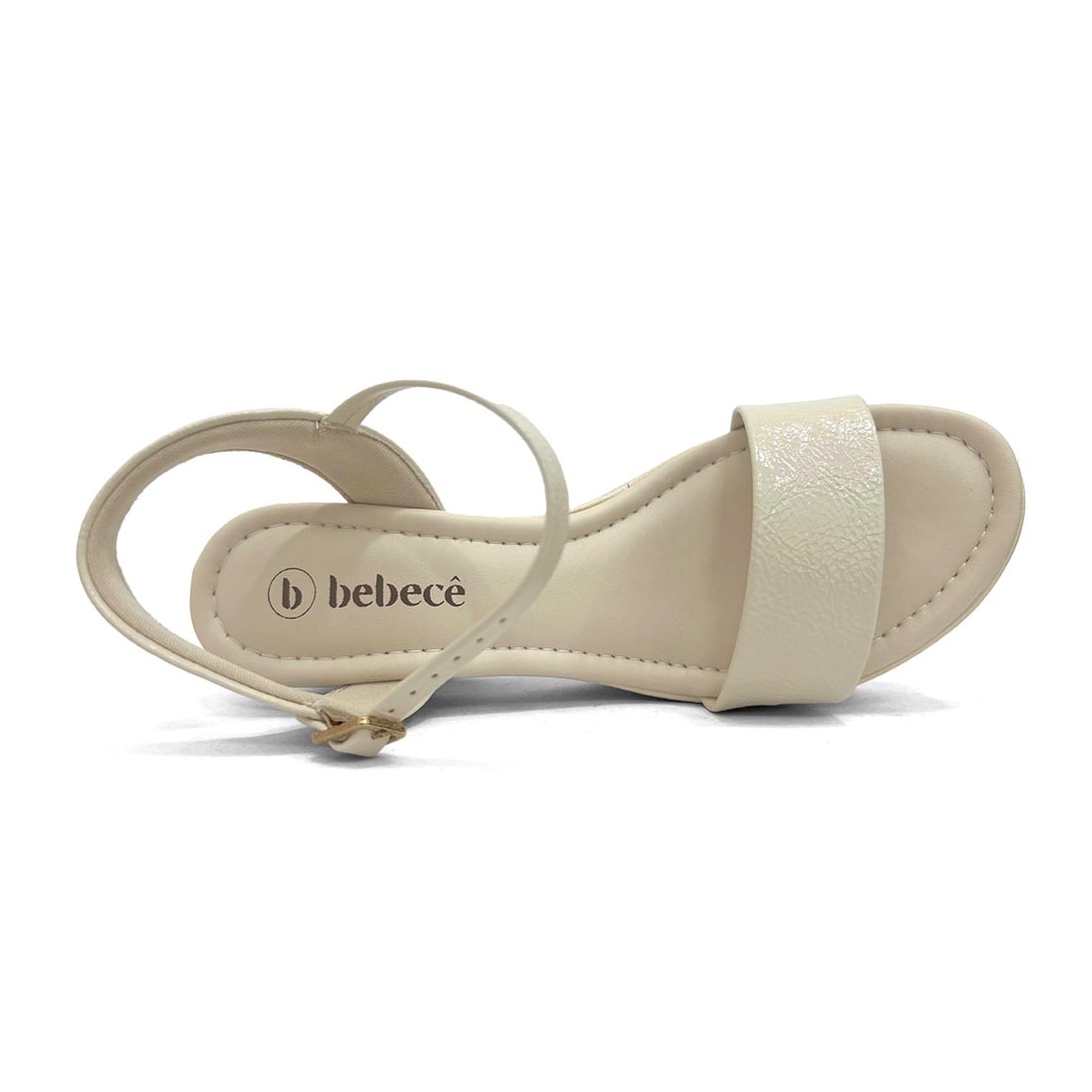 Sandália Bebecê Meia Pata Salto Bloco T5118-131 Aveia