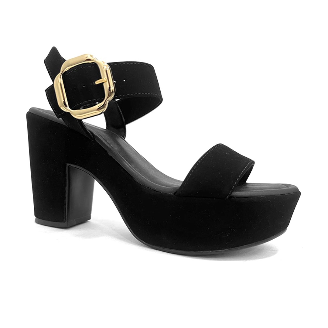 Sandália Bebecê Meia Pata Salto Bloco T5118-148 Preto