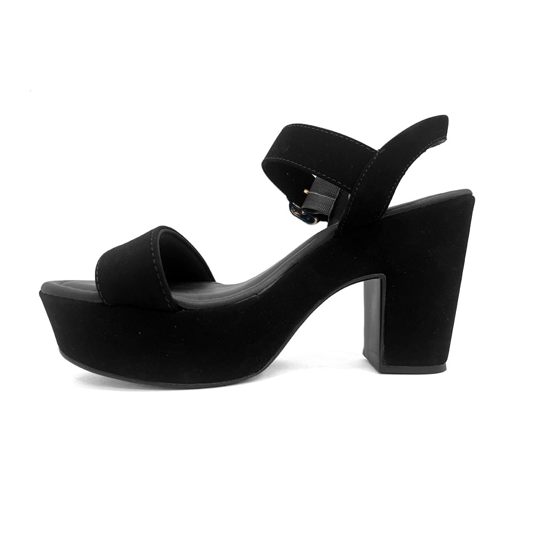 Sandália Bebecê Meia Pata Salto Bloco T5118-148 Preto