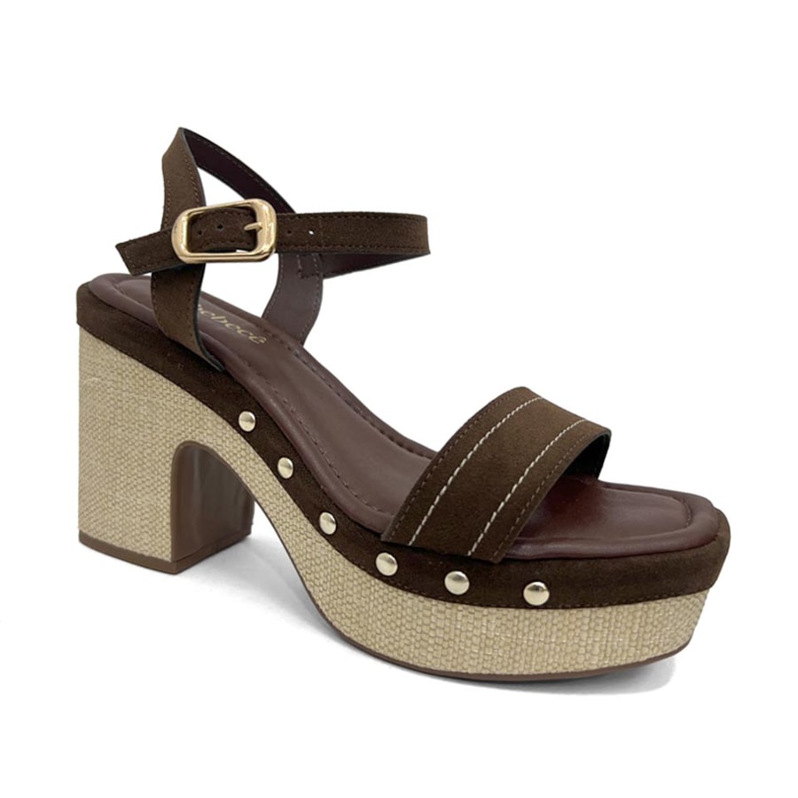Sandália Bebecê Plataforma T5110-131 Chocolate