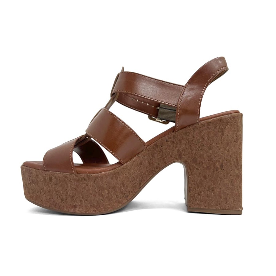 Sandália Bebecê Plataforma T5119-054 Pecan