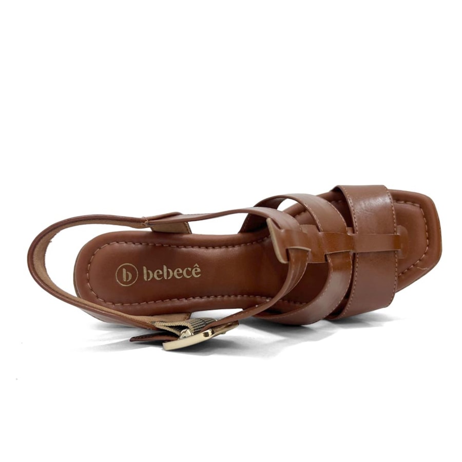 Sandália Bebecê Plataforma T5119-054 Pecan
