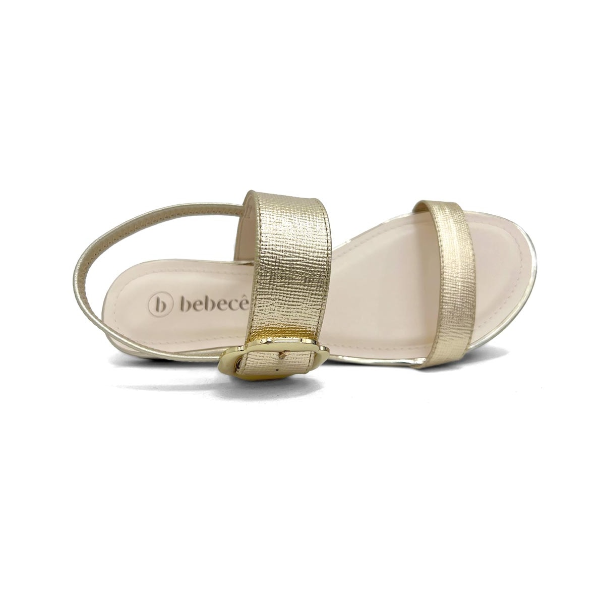 Sandália Bebecê Rasteira T1028-472 Dourado