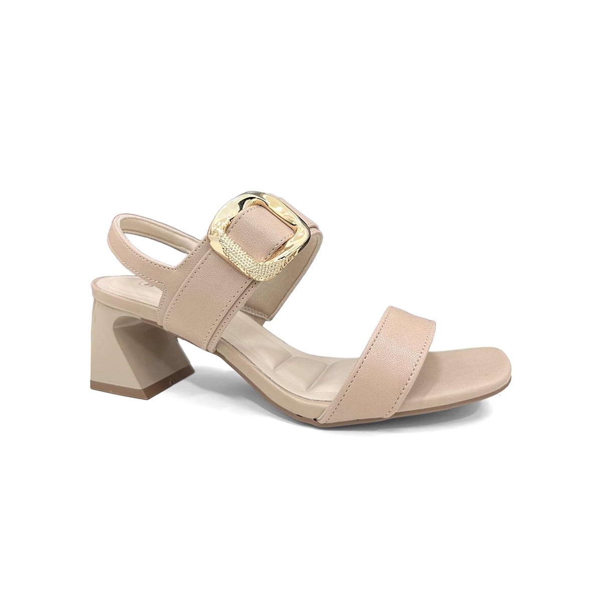 Sandália Bebecê Salto Bloco Baixo T5254-064 Nude