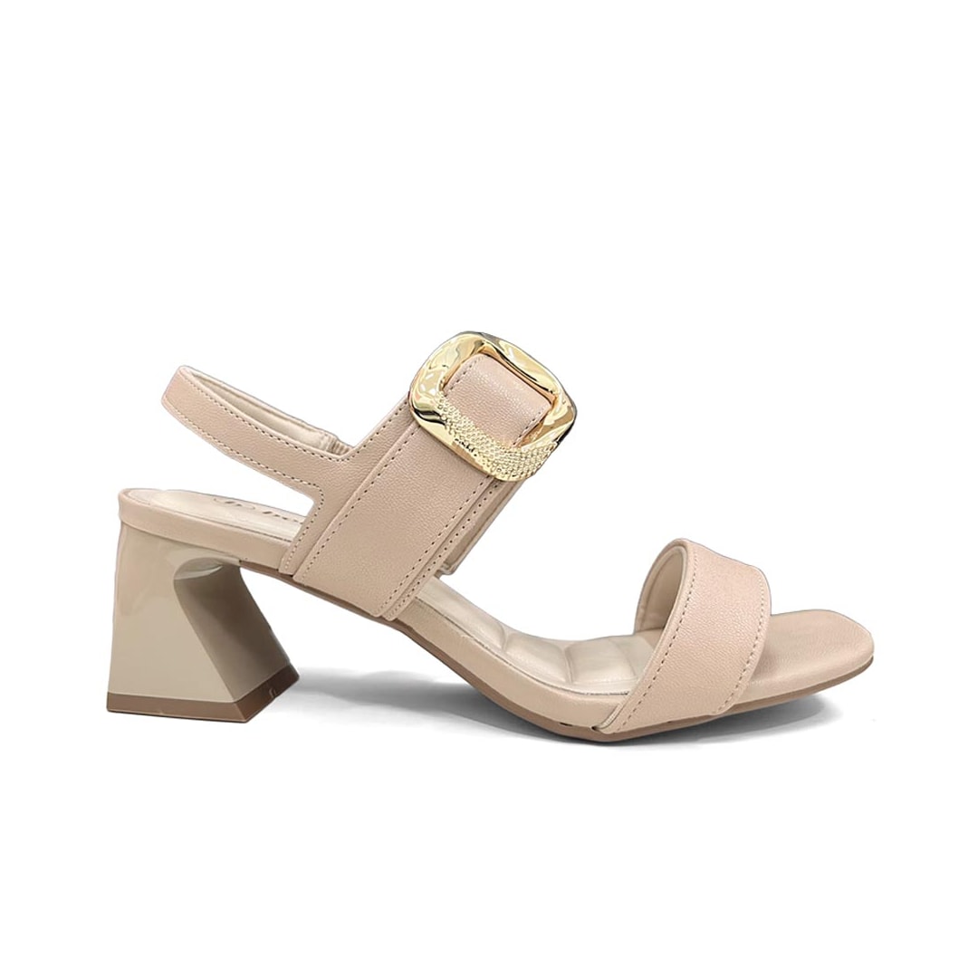 Sandália Bebecê Salto Bloco Baixo T5254-064 Nude