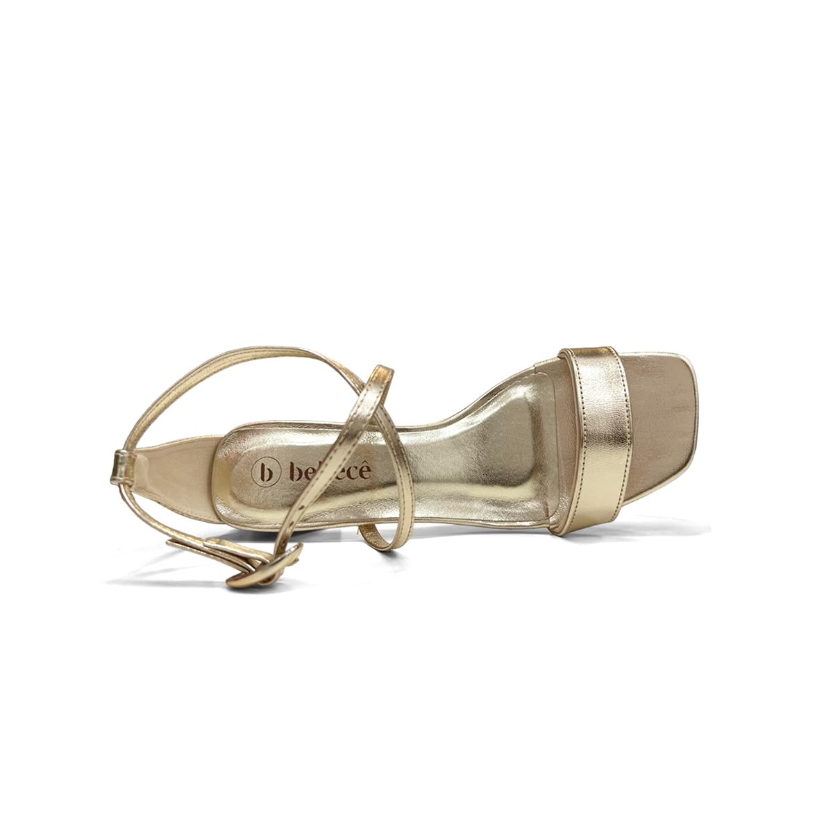 Sandália Bebecê Salto Bloco Baixo T5264-164 Dourado