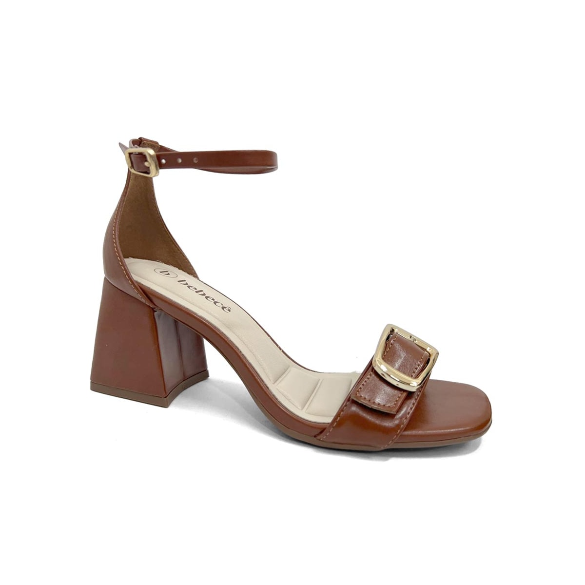 Sandália Bebecê Salto Bloco T6030-125 Pecan Sandália Bebecê Salto Bloco T6030-125 Pecan