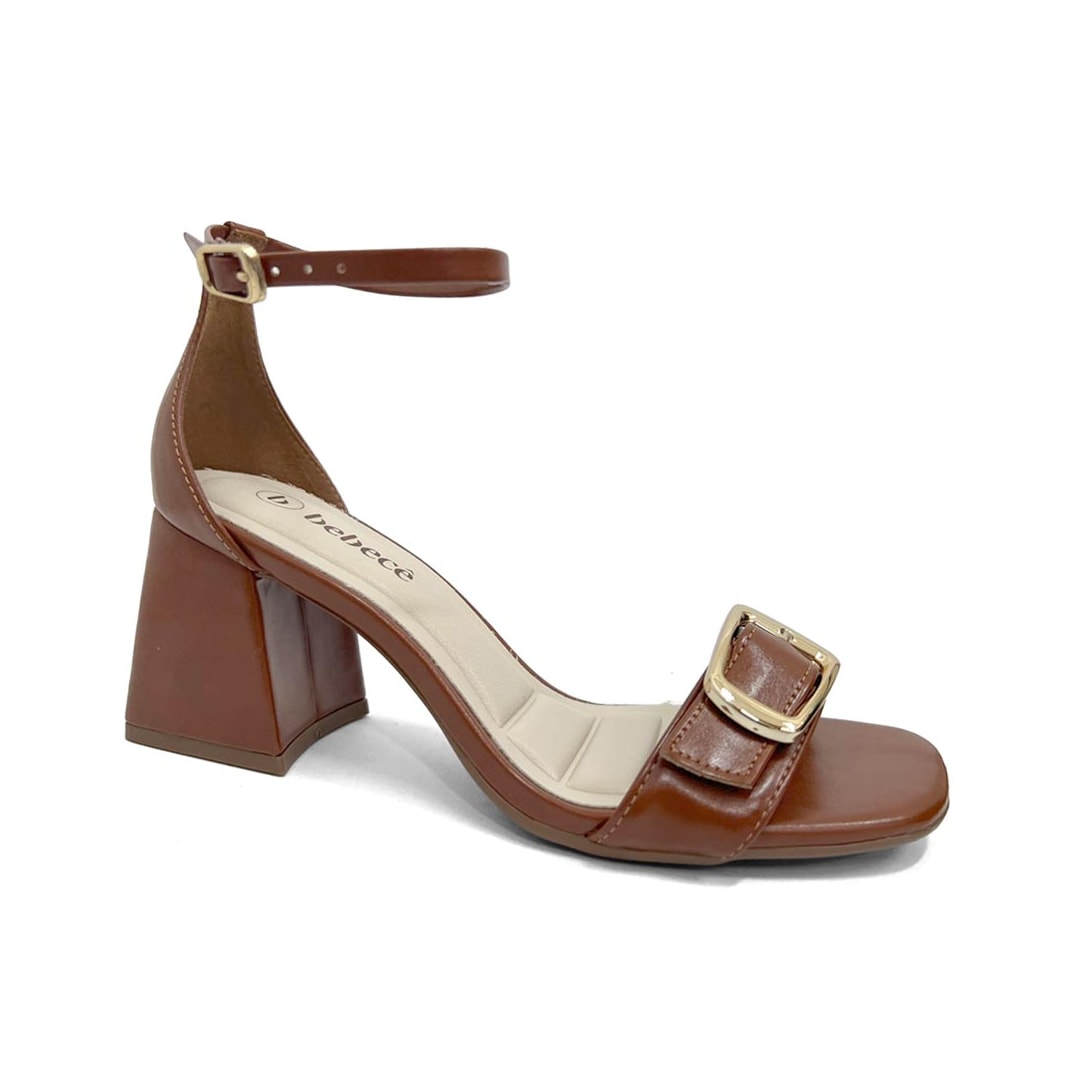 Sandália Bebecê Salto Bloco T6030-125 Pecan Sandália Bebecê Salto Bloco T6030-125 Pecan