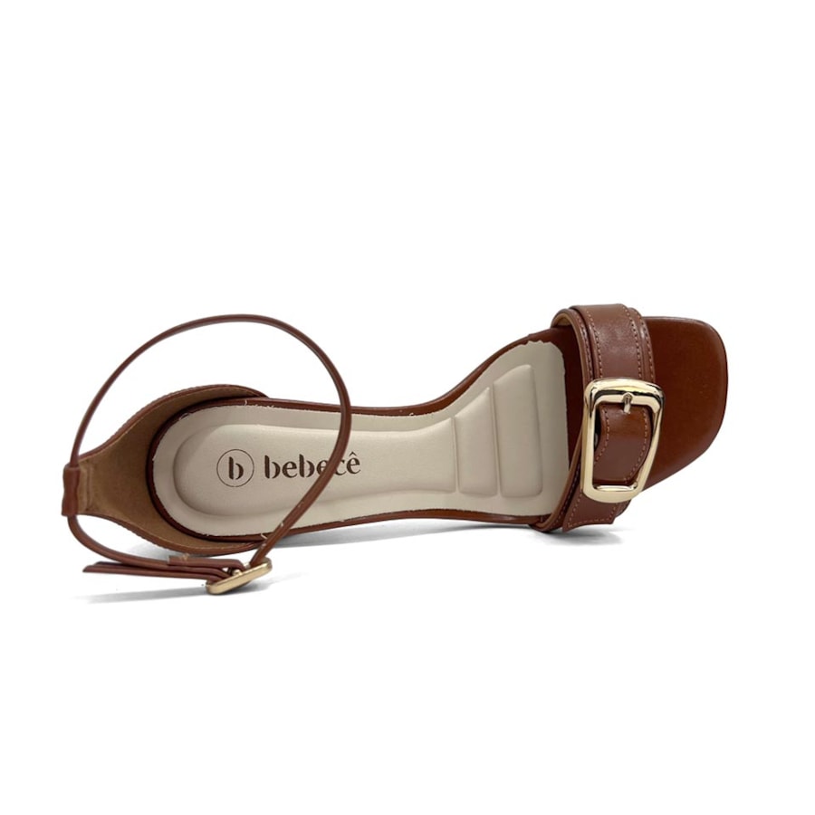 Sandália Bebecê Salto Bloco T6030-125 Pecan