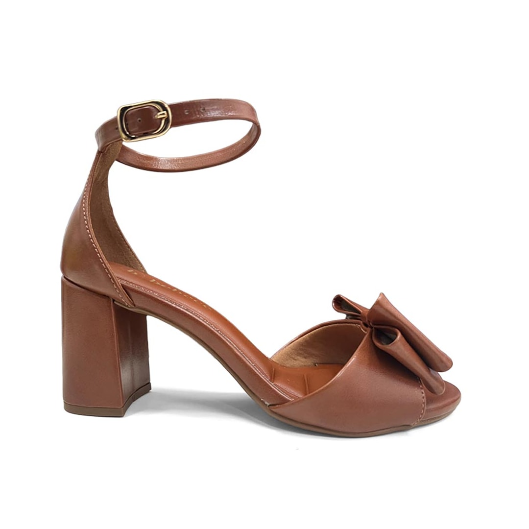 Sandália Bebecê Salto Bloco T6059-529 Pecan Sandália Bebecê Salto Bloco T6059-529 Pecan