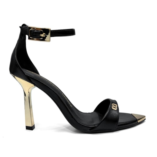Detalhe - Sandália Bebecê Salto Fino T8653-206 Preto