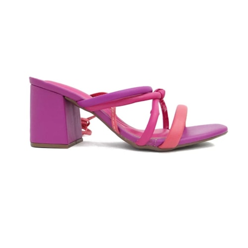 Detalhe - Sandália Beira Rio Com Amarração 8436.214 Coral/Pink