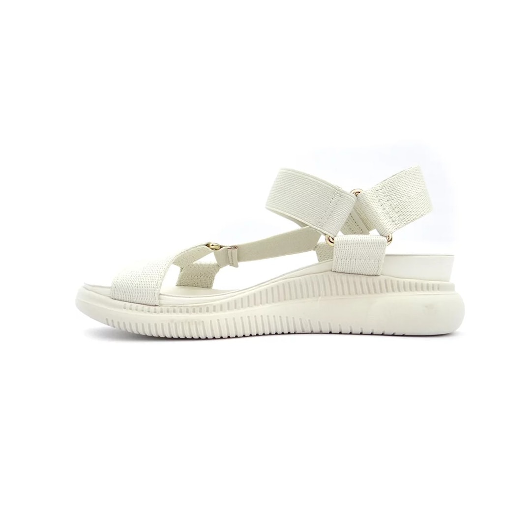Sandália Beira Rio Feminina Flat Plataforma Ultra Confort 8391.107 Off White