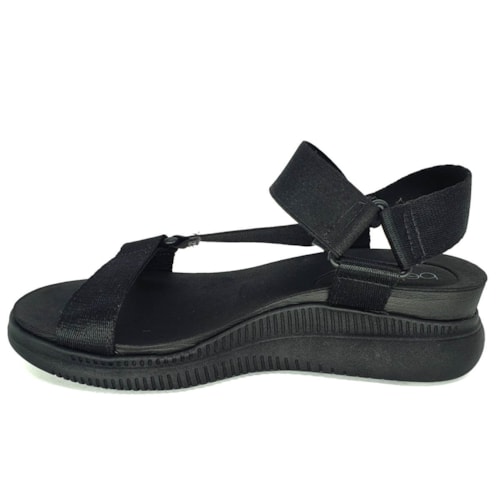 Sandalia Beira Rio Feminina Flat Plataforma Ultra Confort 8391.107 Preto