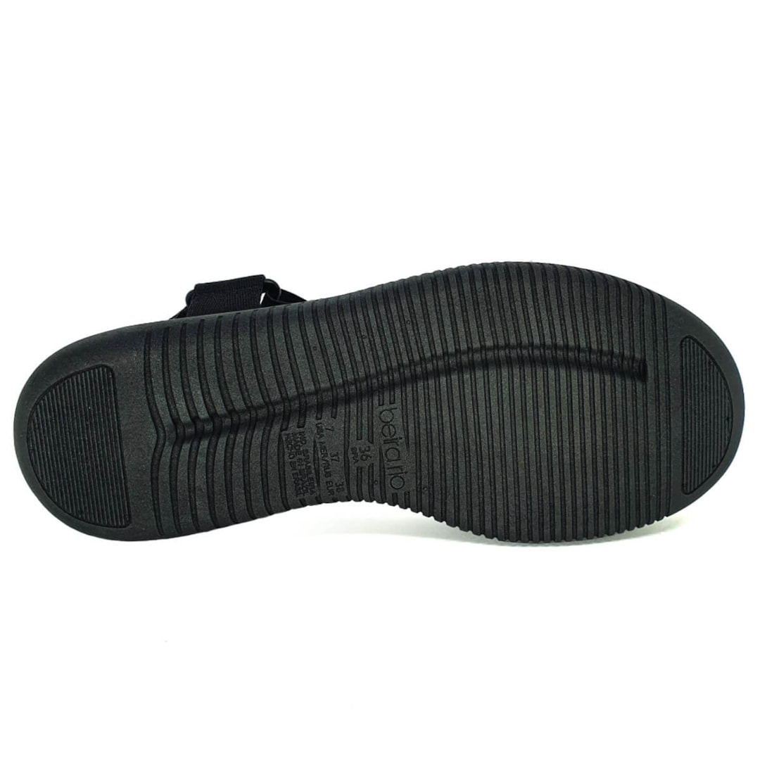 Sandália Beira Rio Feminina Flat Plataforma Ultra Confort 8391.107 Preto