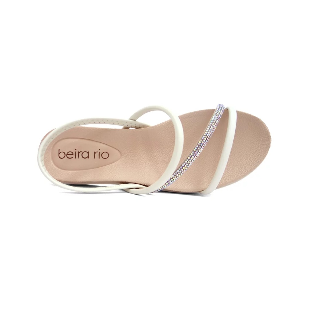 Sandália Beira Rio Papete 8387.530 Branco Off/Aurora Sandália Beira Rio Papete 8387.530 Branco Off/Aurora