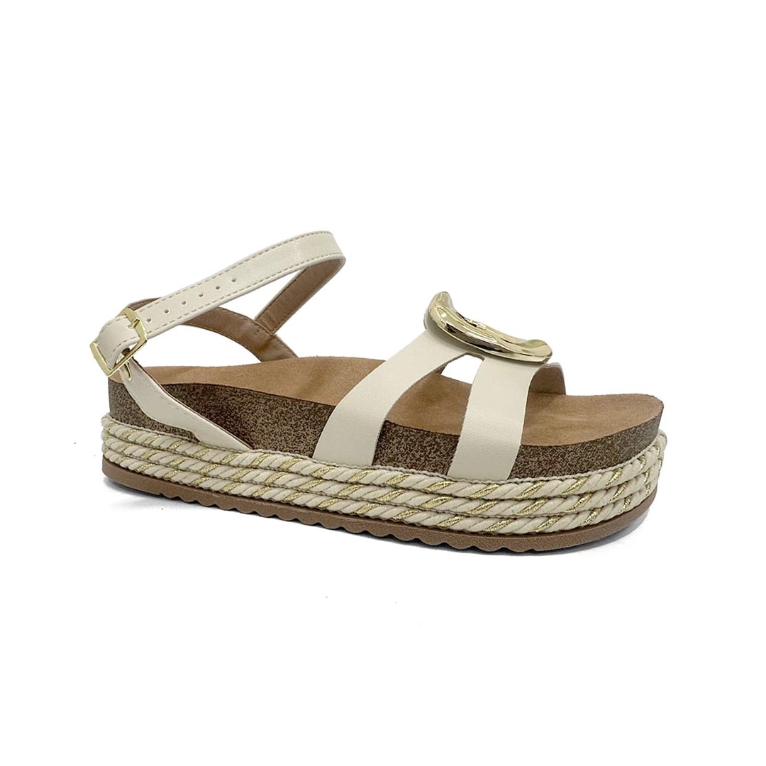 Sandália Beira Rio Papete Flatform 8546.207 Branco Off Sandália Beira Rio Papete Flatform 8546.207 Branco Off