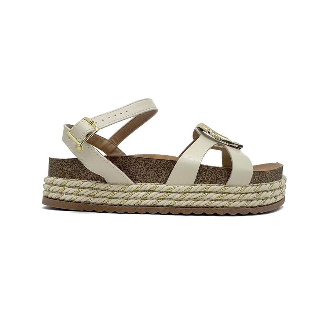 Sandália Beira Rio Papete Flatform 8546.207 Branco Off