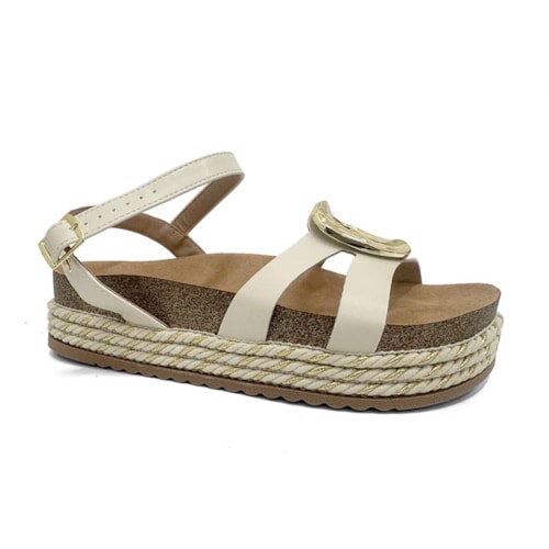 Sandália Beira Rio Papete Flatform 8546.207 Branco Off