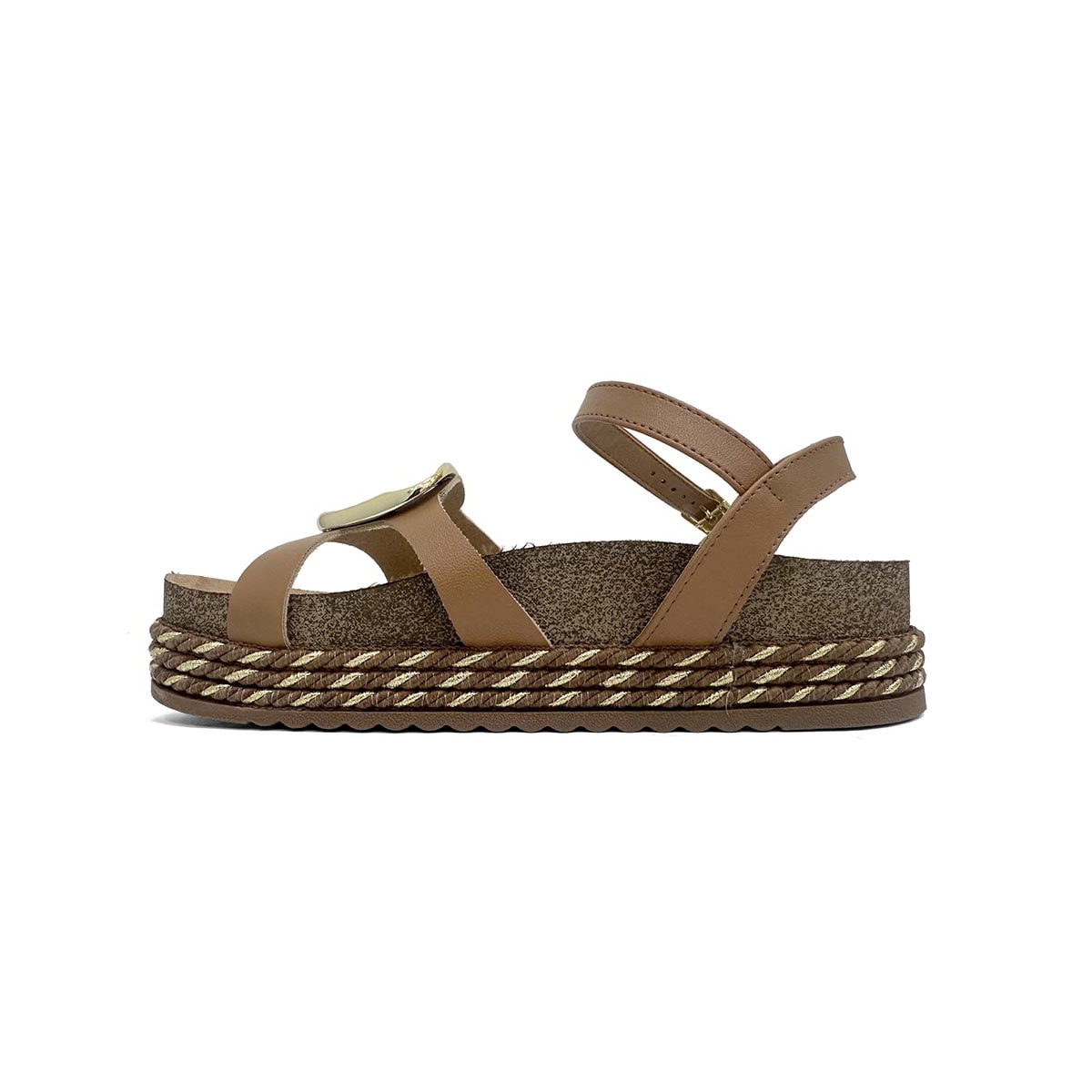 Sandália Beira Rio Papete Flatform 8546.207 Camel