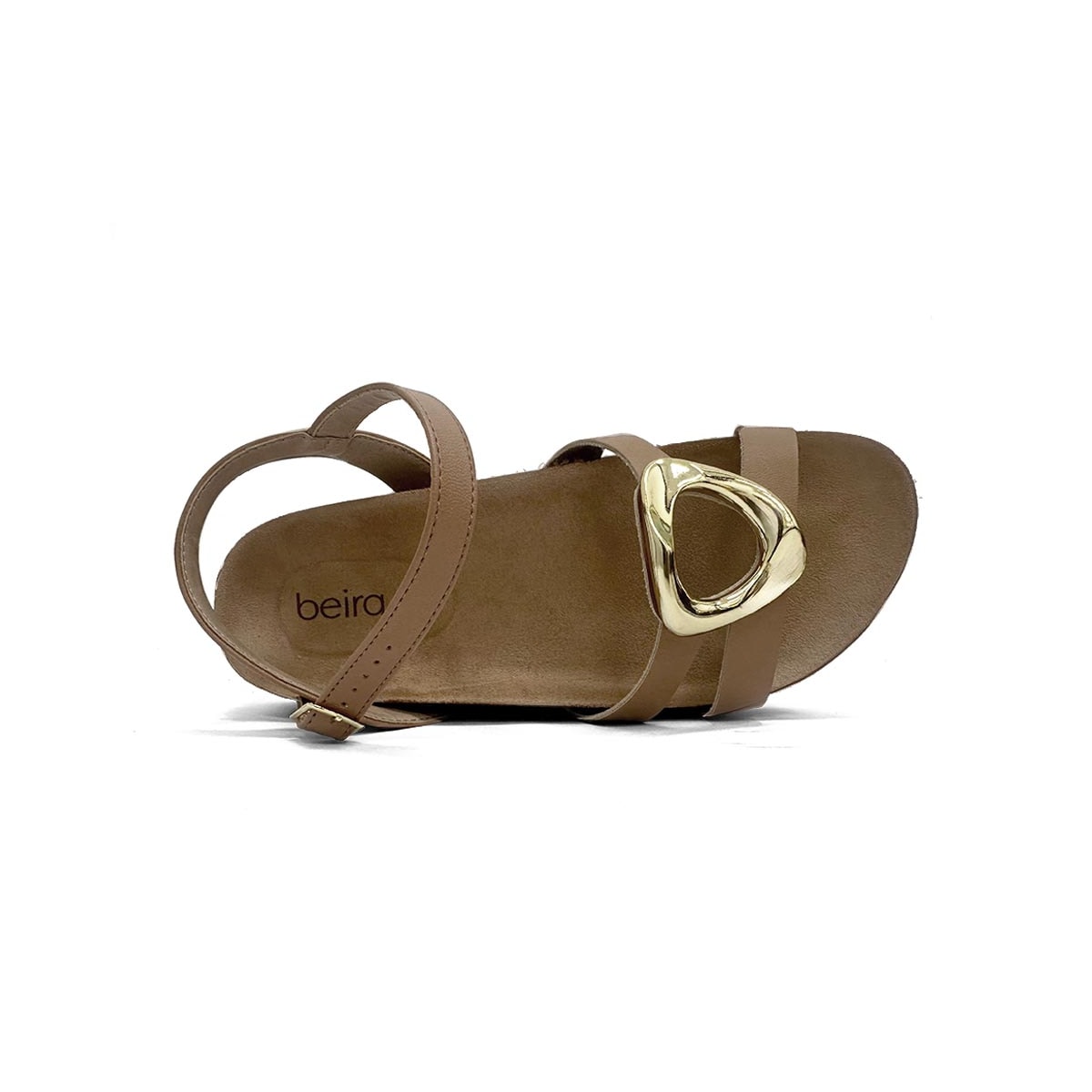 Sandália Beira Rio Papete Flatform 8546.207 Camel