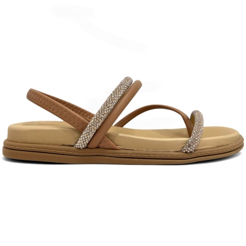 Detalhe - Sandália Beira Rio Papete Ultraconforto 8513.100 Nude