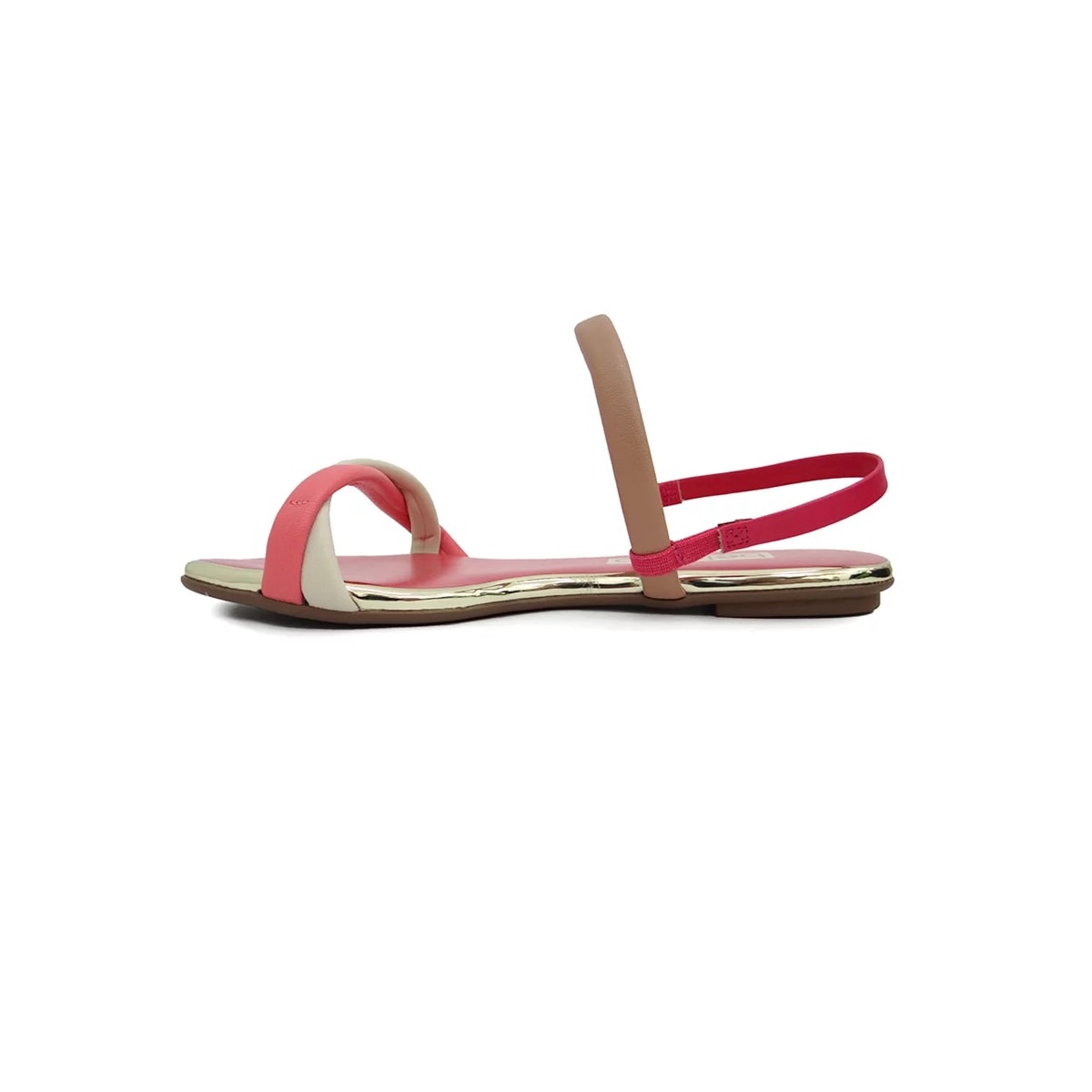 Sandália Beira Rio Rasteira 8367.648 Creme/Petala Sandália Beira Rio Rasteira 8367.648 Creme/Petala