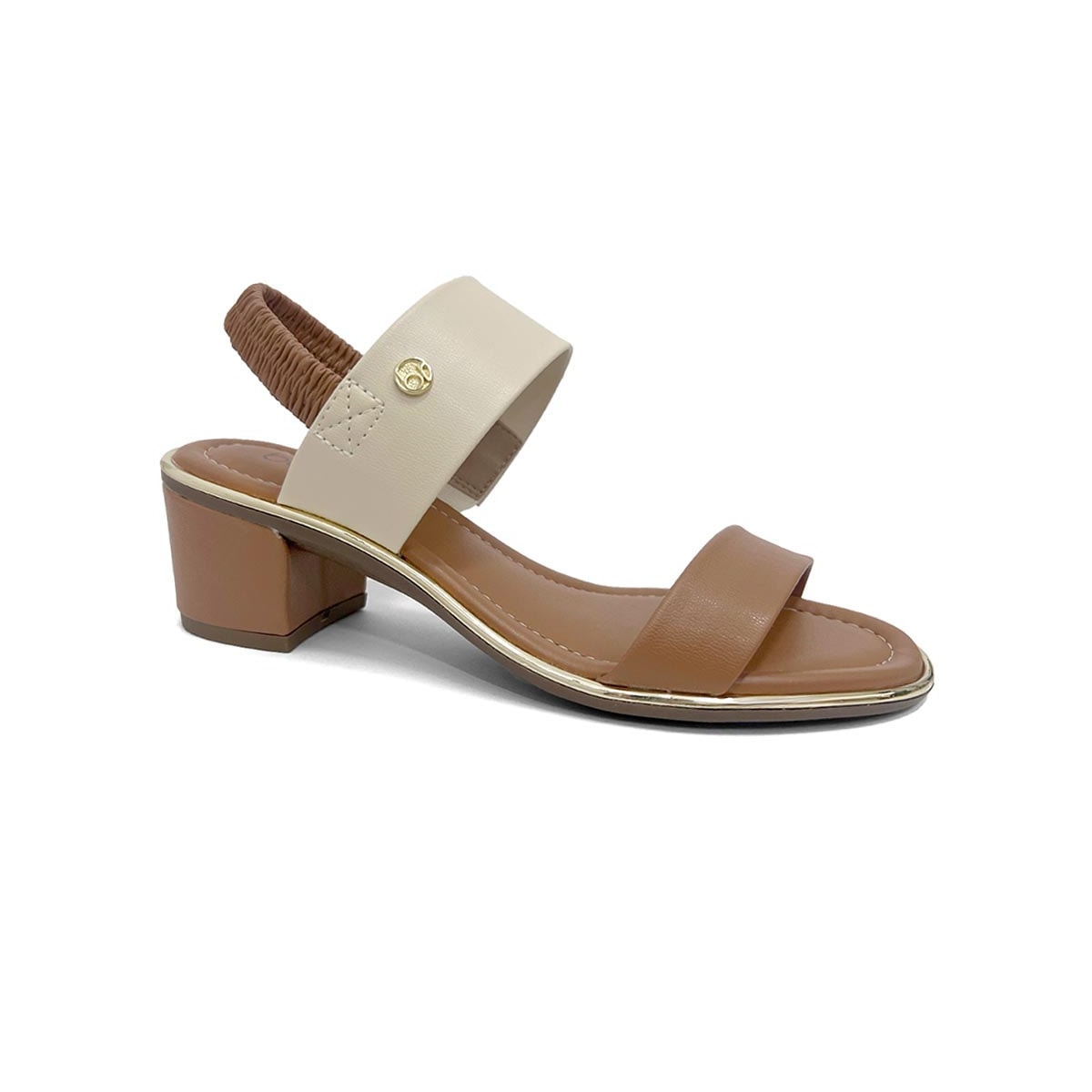 Sandália Beira Rio Salto Bloco 8379.221 Creme Sandália Beira Rio Salto Bloco 8379.221 Creme