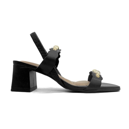 Detalhe - Sandália Beira Rio Salto Bloco 8536.104 Preto