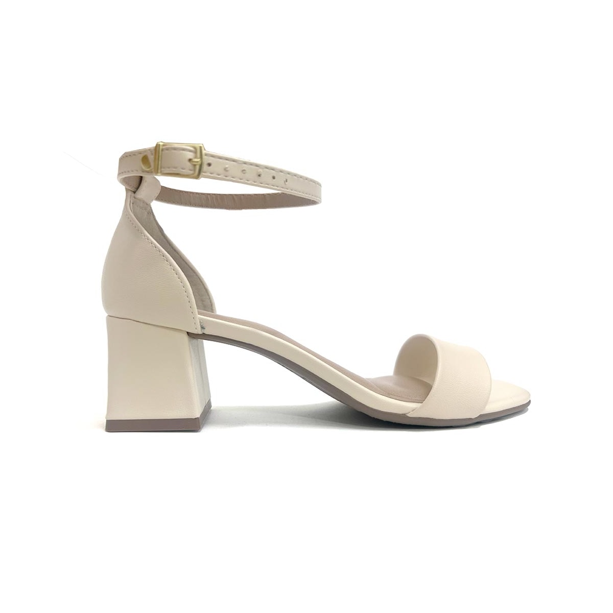 Sandália Beira Rio Salto Bloco 8536.106 Creme Sandália Beira Rio Salto Bloco 8536.106 Creme