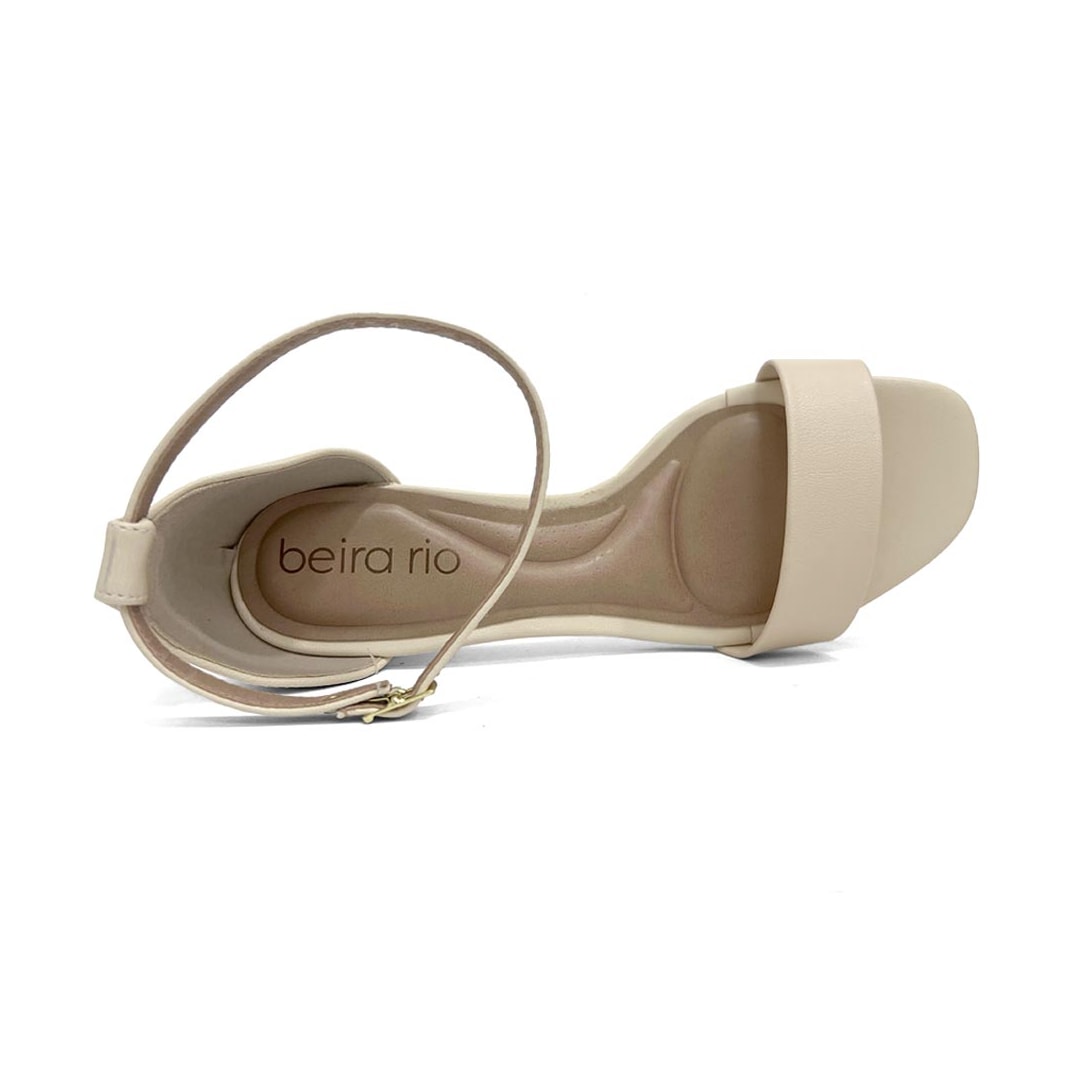 Sandália Beira Rio Salto Bloco 8536.106 Creme