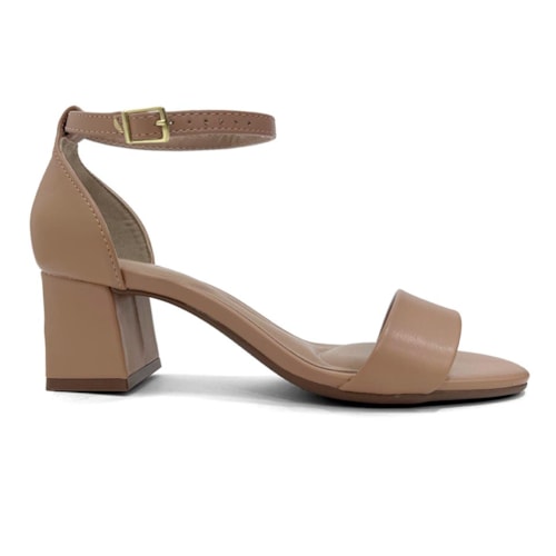 Detalhe - Sandália Beira Rio Salto Bloco 8536.106 Nude