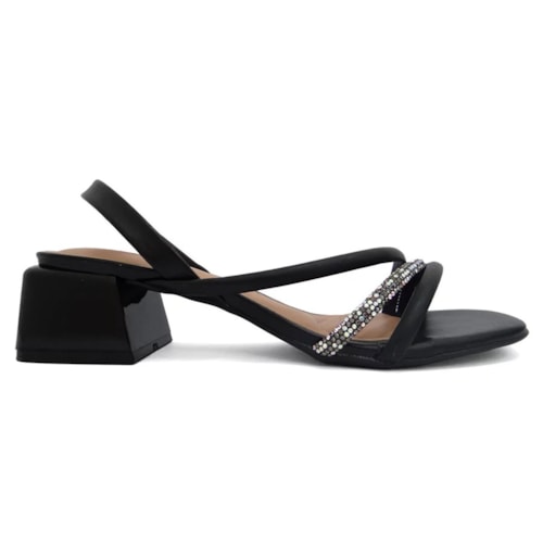 Detalhe - Sandália Beira Rio Salto Bloco Baixo 8423.217 Preto