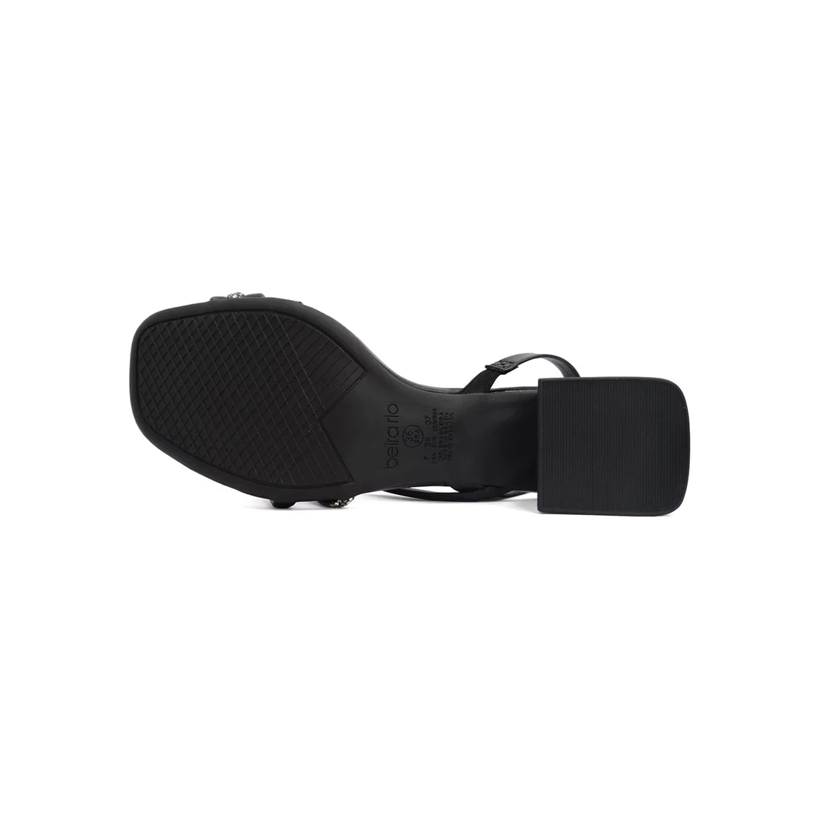 Sandália Beira Rio Salto Bloco Baixo 8423.217 Preto Sandália Beira Rio Salto Bloco Baixo 8423.217 Preto