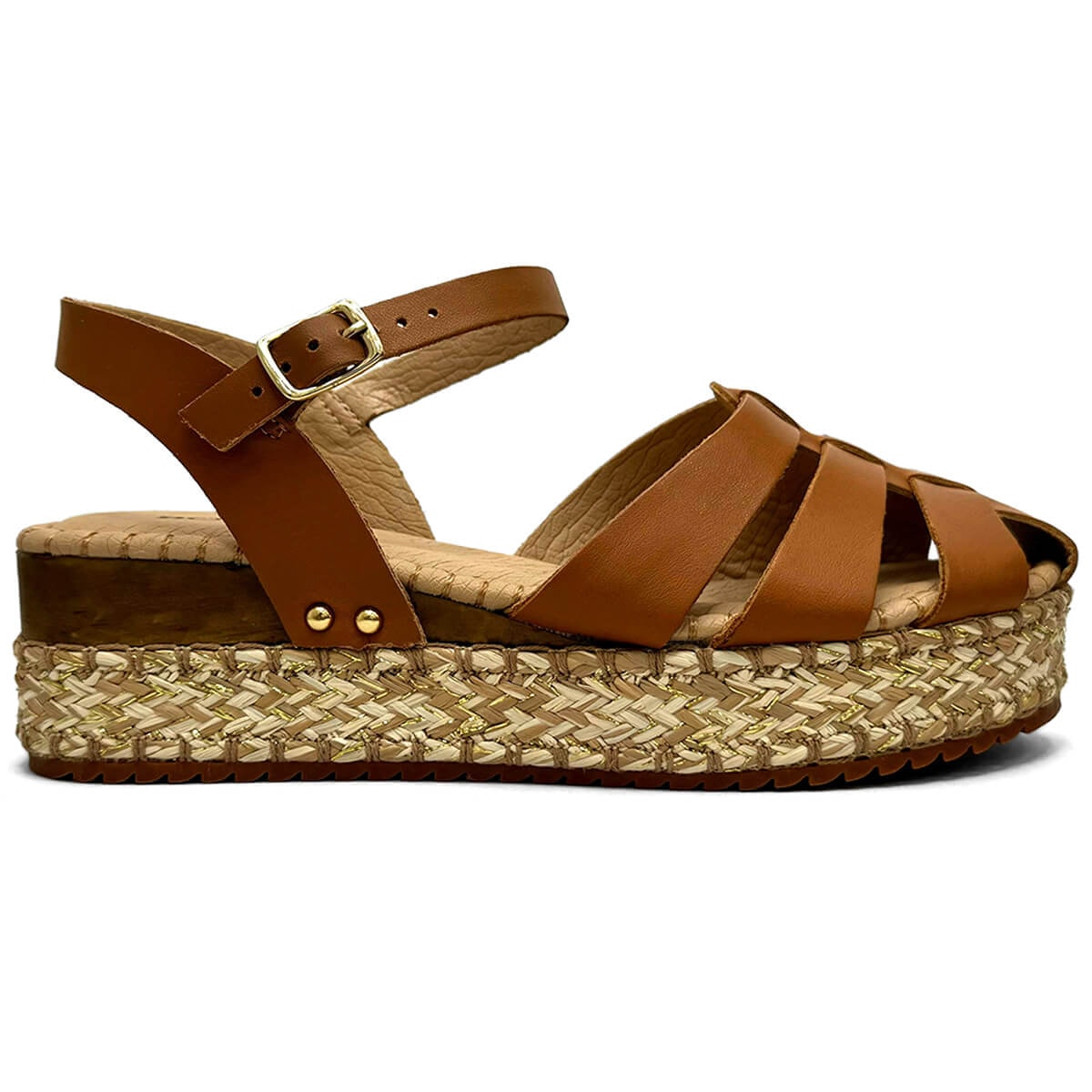 Sandália Bottero Anabela De Couro 364204 Caramelo Sandália Bottero Anabela De Couro 364204 Caramelo