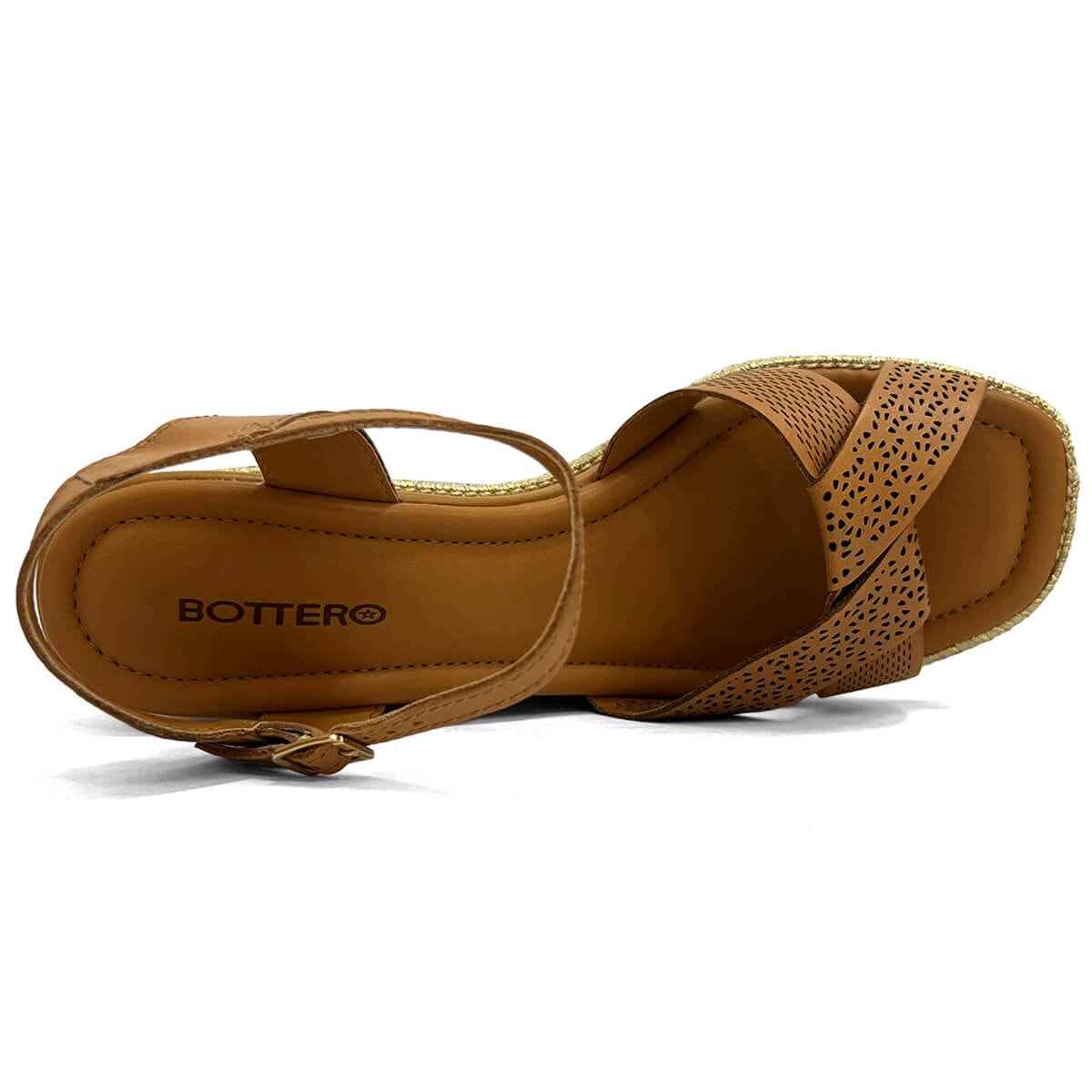 Sandália Bottero Anabela De Couro 365903 Natural Sandália Bottero Anabela De Couro 365903 Natural