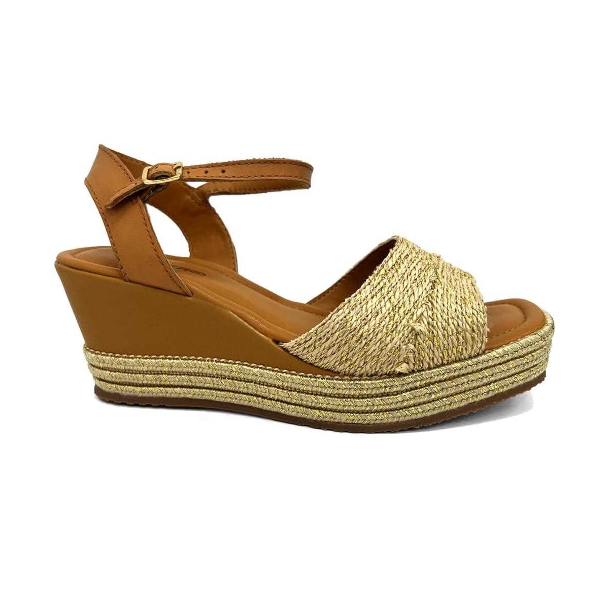 Sandália Bottero Anabela De Couro 365905 Natural Sandália Bottero Anabela De Couro 365905 Natural