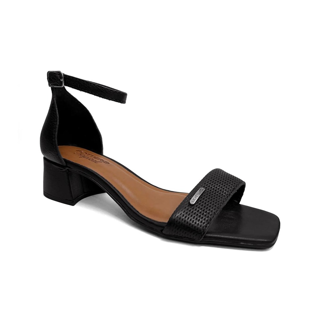 Sandália Bottero Feminina Salto Bloco Couro 374001 Preto Sandália Bottero Feminina Salto Bloco Couro 374001 Preto