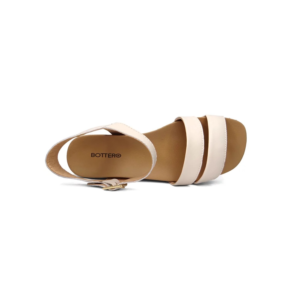 Sandália Bottero Flatform Anabela Couro 355524 Off White Sandália Bottero Flatform Anabela Couro 355524 Off White