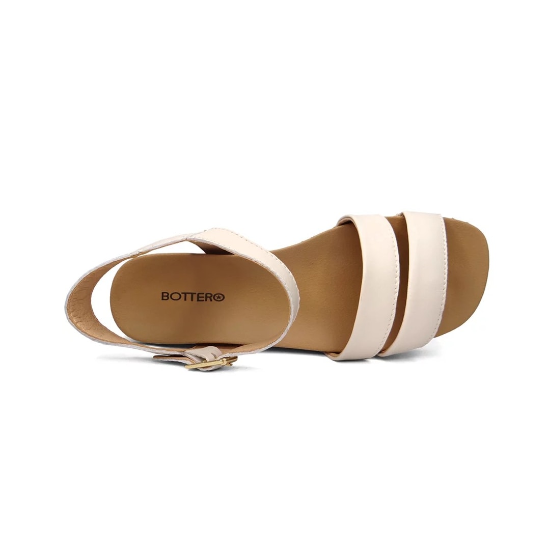 Sandália Bottero Flatform Anabela Couro 355524 Off White Sandália Bottero Flatform Anabela Couro 355524 Off White