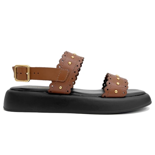 Detalhe - Sandália Bottero Papete Birken 366207 Conhaque