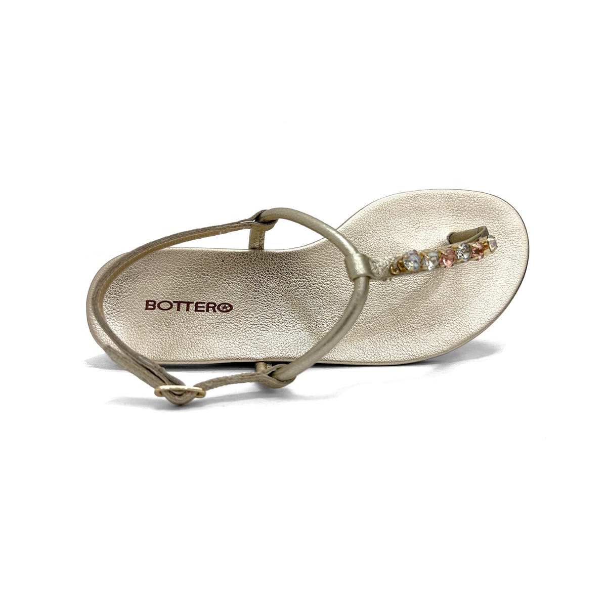 Sándalia Bottero Rasteira De Couro 364107 Dourado
