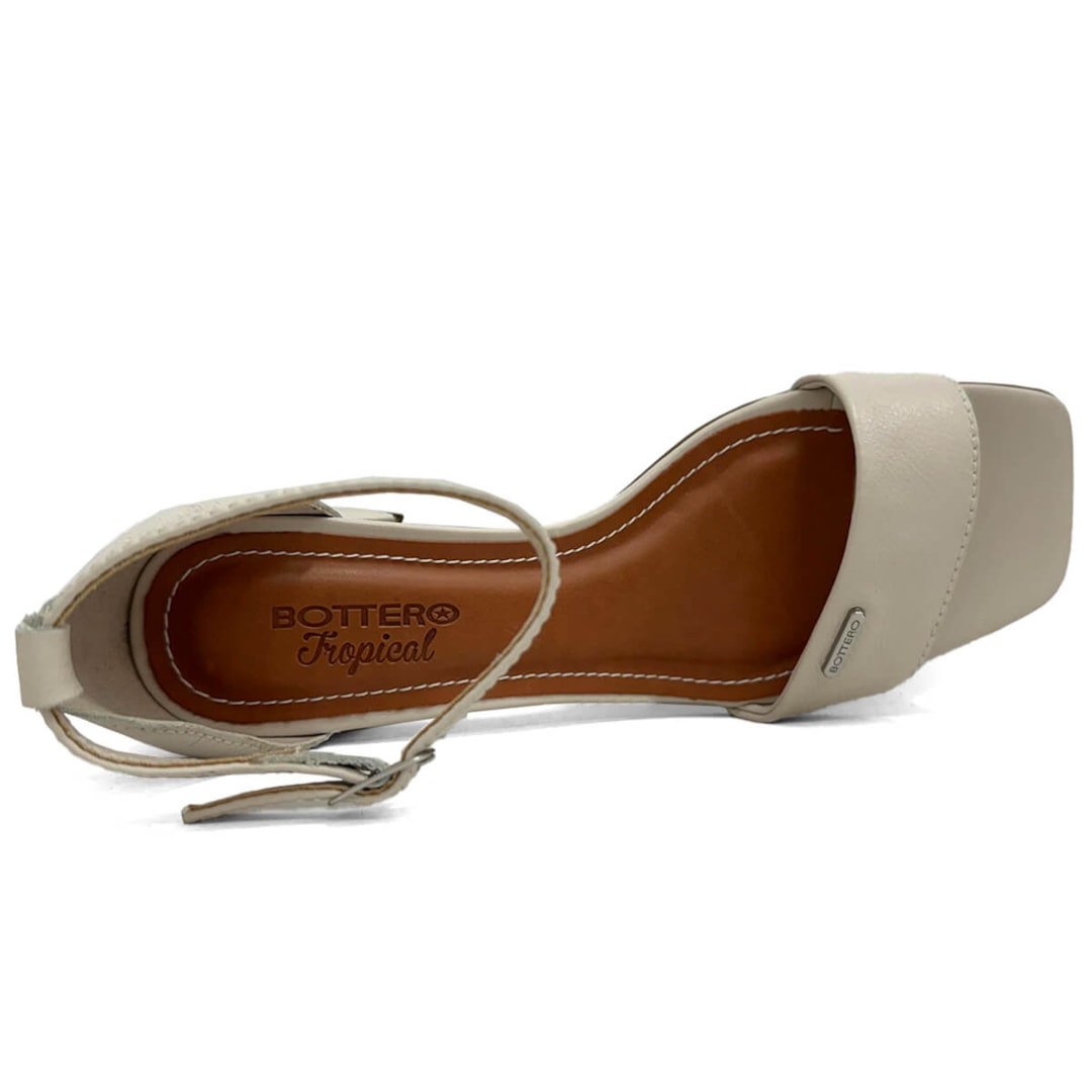 Sandália Bottero Salto Baixo De Couro 356705 Off White Sandália Bottero Salto Baixo De Couro 356705 Off White