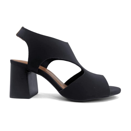 Detalhe - Sandália Bottero Salto Bloco 375701 Preto