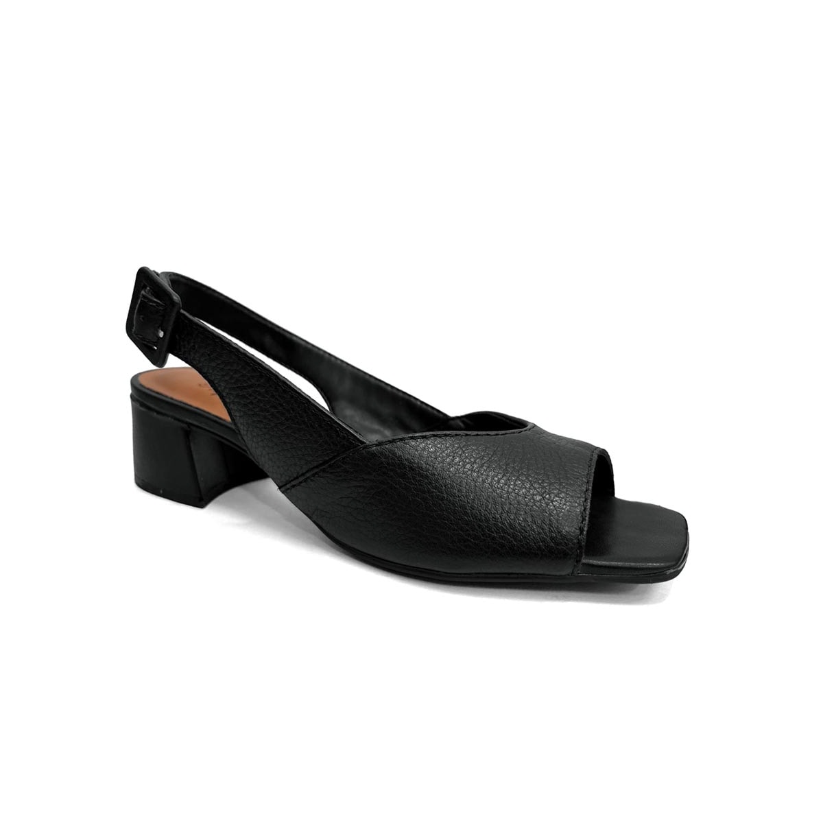 Sandália Bottero Salto Bloco Couro 374004 Preto