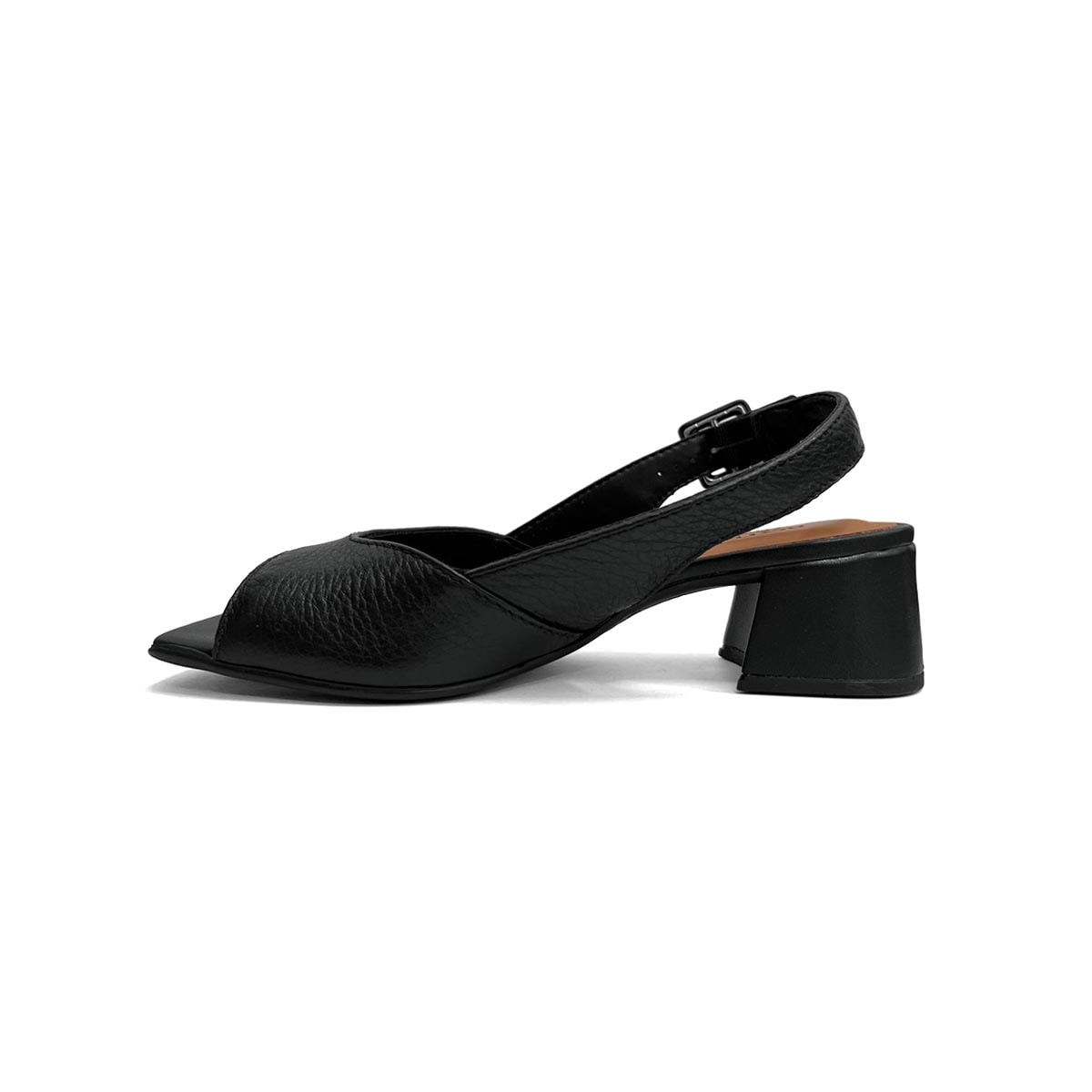 Sandália Bottero Salto Bloco Couro 374004 Preto
