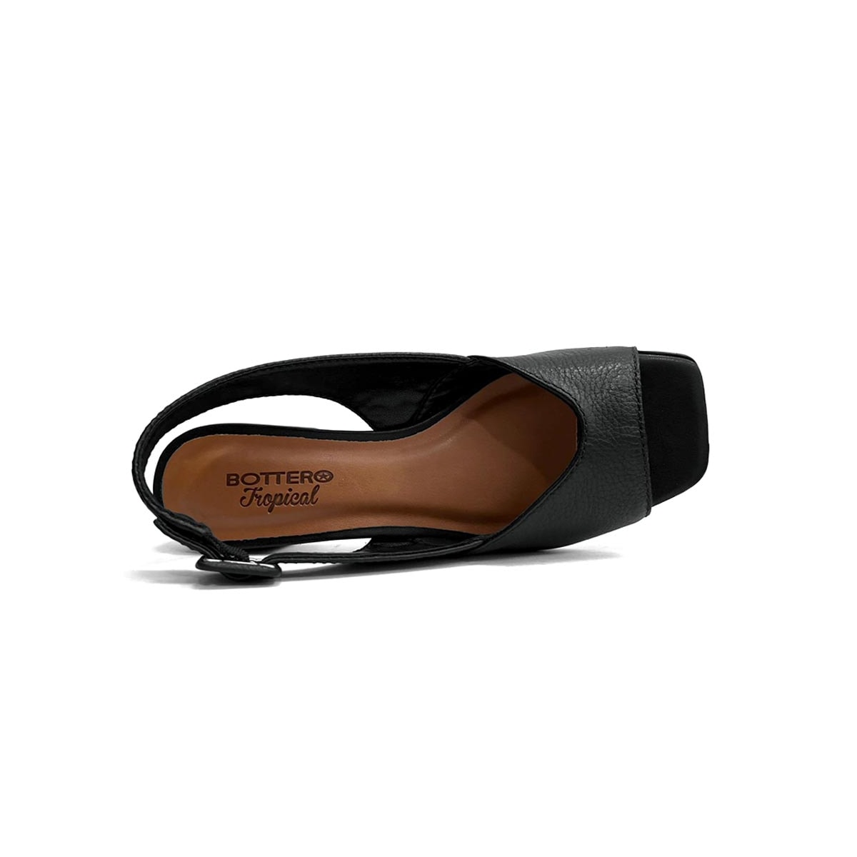 Sandália Bottero Salto Bloco Couro 374004 Preto